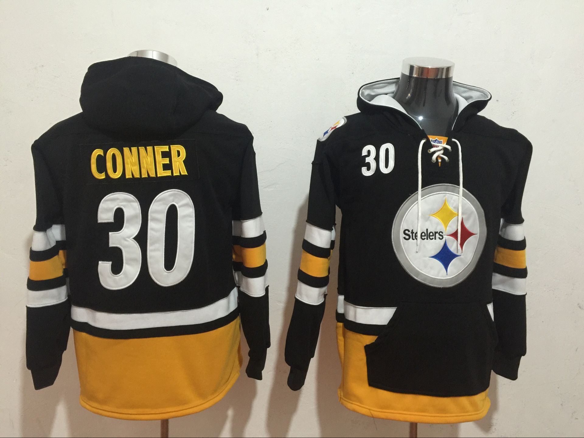 Men NFL Nike Pittsburgh Steelers #30 Conner black Sweatshirts->nfl sweatshirts->Sports Accessory